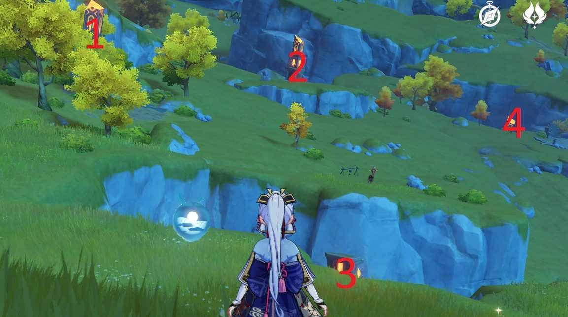 Как открыть девять мировых колонн в genshin impact