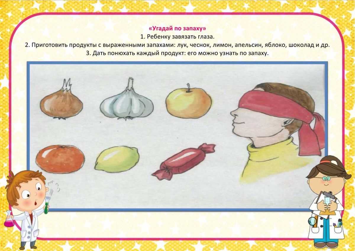 Дидактические игры ко «дню здоровья. развитие обоняния. игры на распознавание запаха