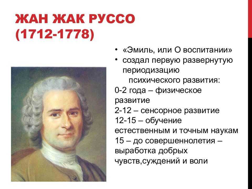 Жан жак руссо взгляды. основные педагогические идеи жан-жака руссо