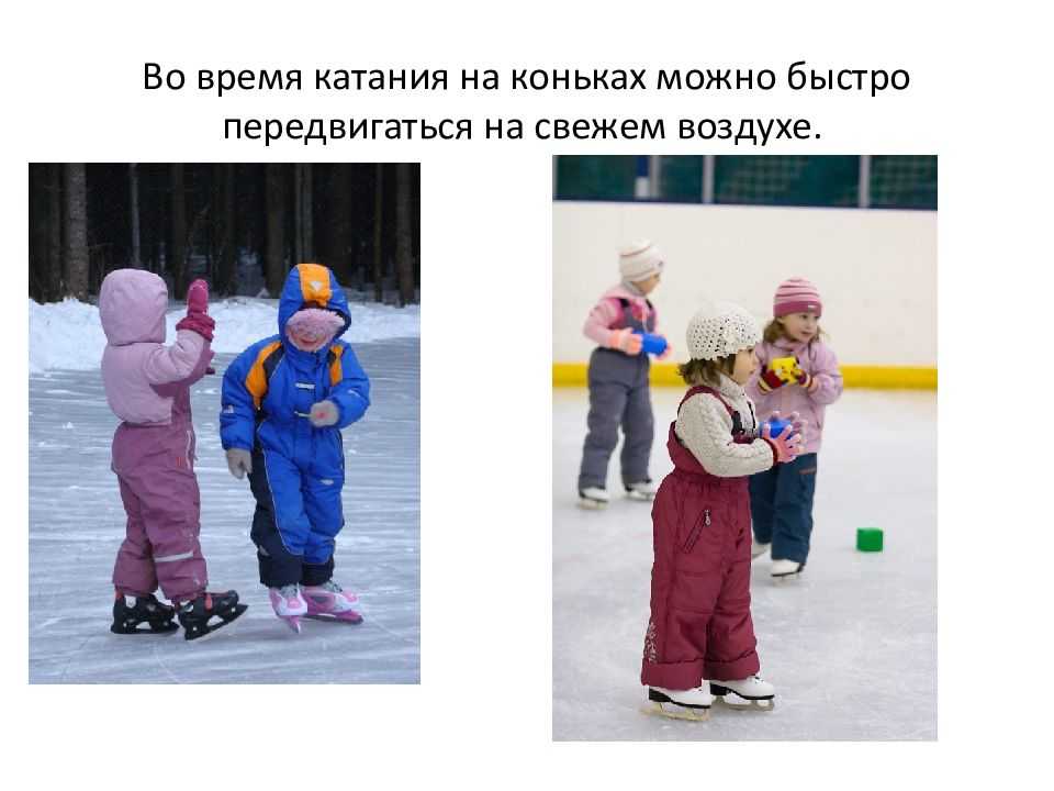 Зимние игры для детей на коньках